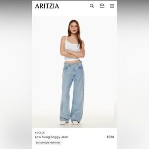 AGOLDE Low Slung Baggy Jeans in Void - Sz 26